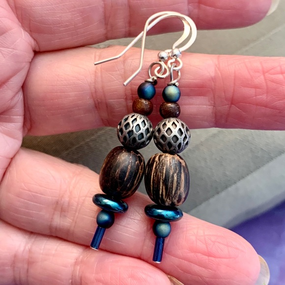 Hand Crafted Jewelry - Nighttime in the Forest Earrings